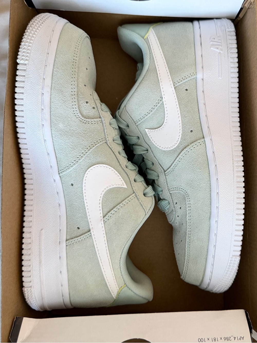 Nike Low-Top Pistachio Green Suede Sneakers